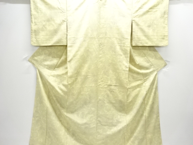 花模様織出し十日町紬着物